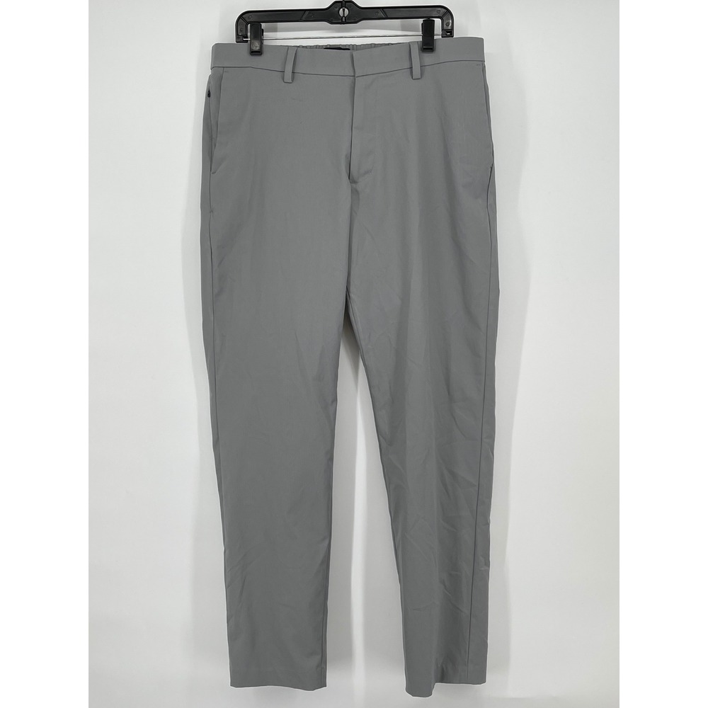 Banana Republic Mens Gray Athletic Fit Performance Dress Pants 35x32 Office‎